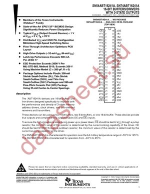 SN74ABT16241ADLR datasheet  